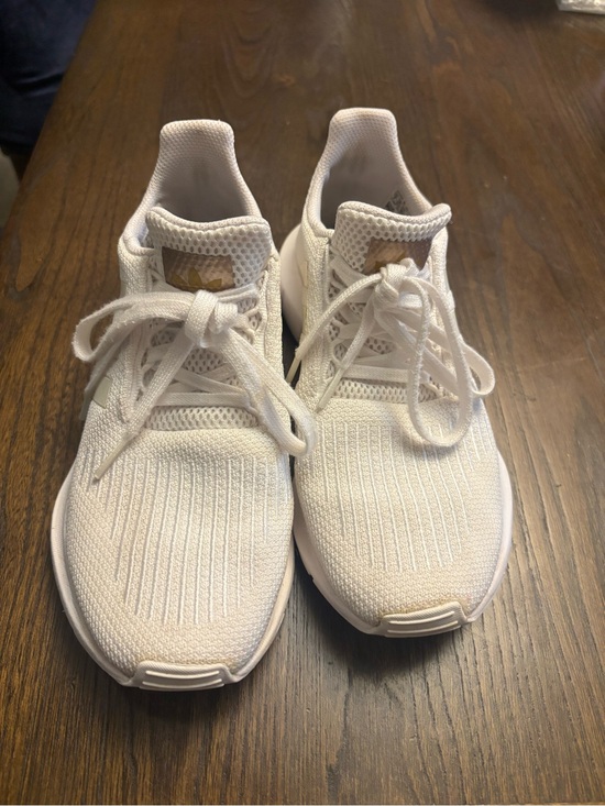 adidas Shoes - Adidas White Knit Athletic Sneakers - Classic Lace-Up
